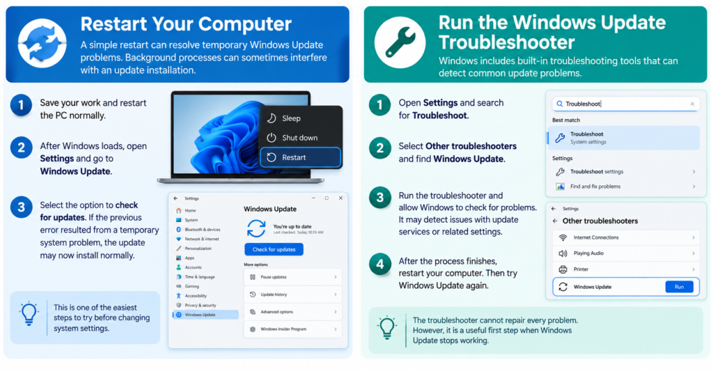 how to fix windows update error