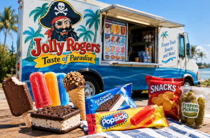 the jolly rogers taste of paradise ice cream truck sterling ak