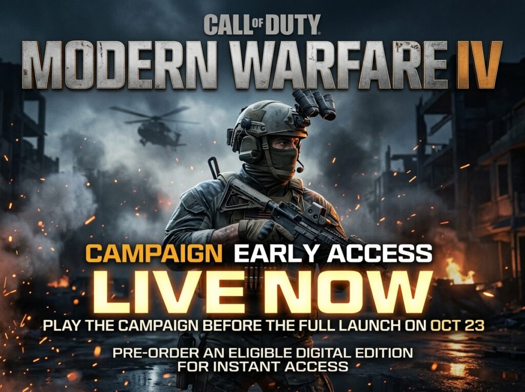 Call of Duty Modern Warfare 4 early access release time